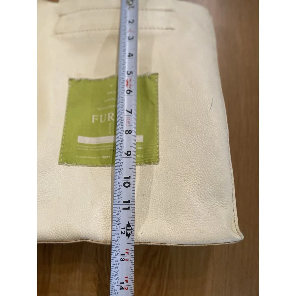 Furla Ivory Calf Leather Ecobag Tote Shopper‎ Shoulder Bag Limited Edition